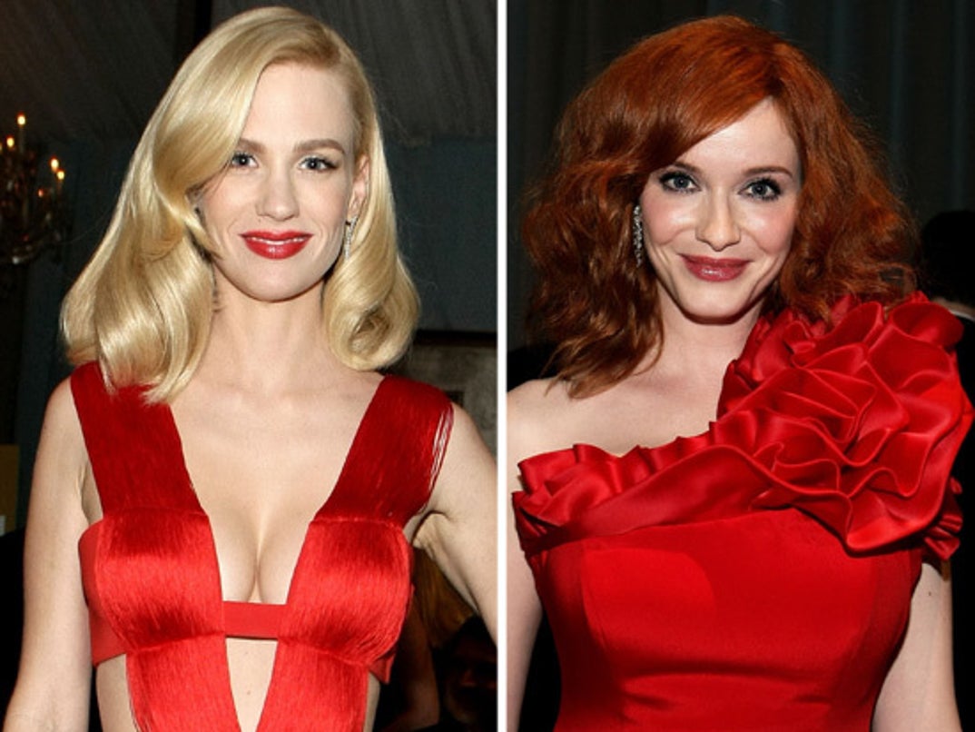 christina hendricks red dress Dress du Jour: Christina Hendricks in Vivienne Westwood Couture