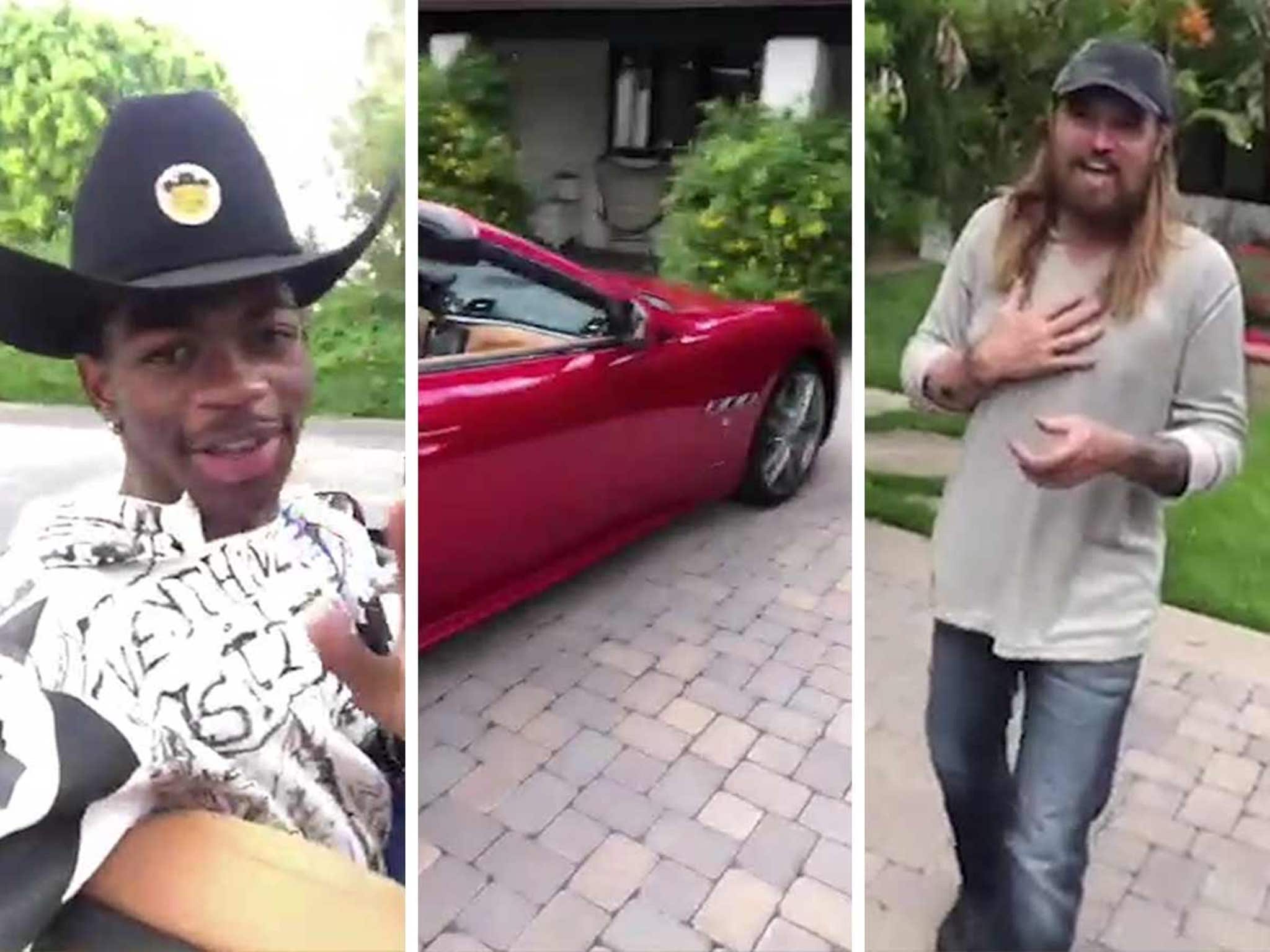 Lil Nas X Postmates 'Old Town Road' Partner Billy Ray Cyrus a Maserati