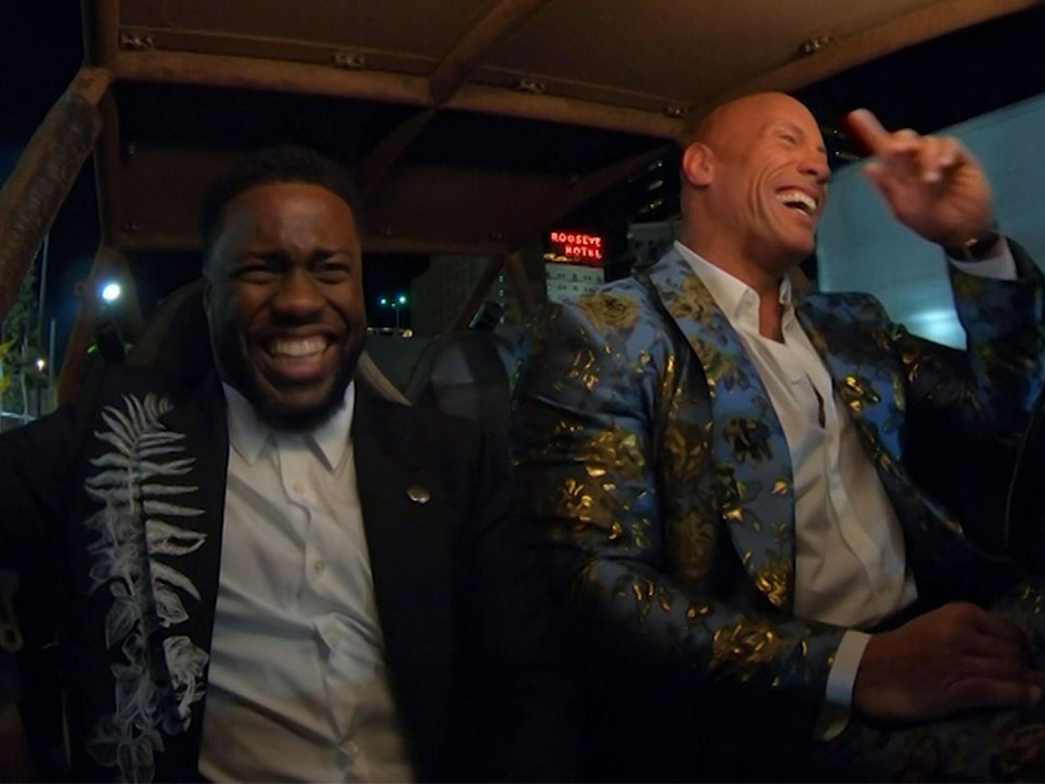 Kevin Hart, Jack Black & the Rock Hang out New Jumanji set Videos