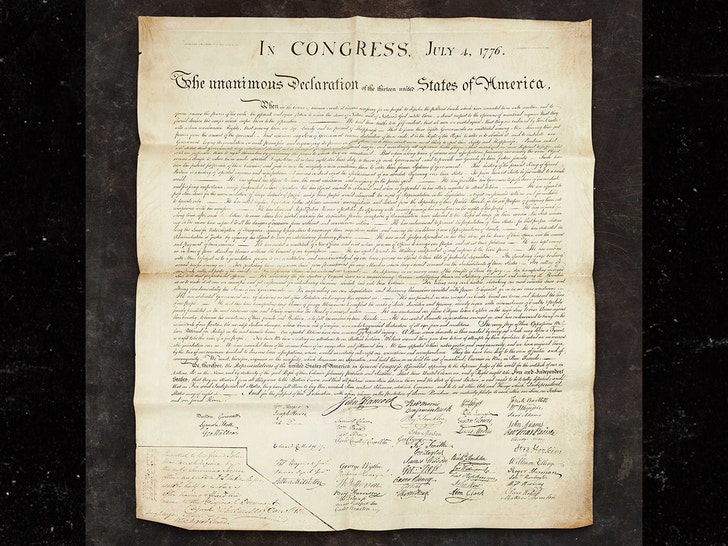 Charles Carroll's copy of the Declaration of Idependence