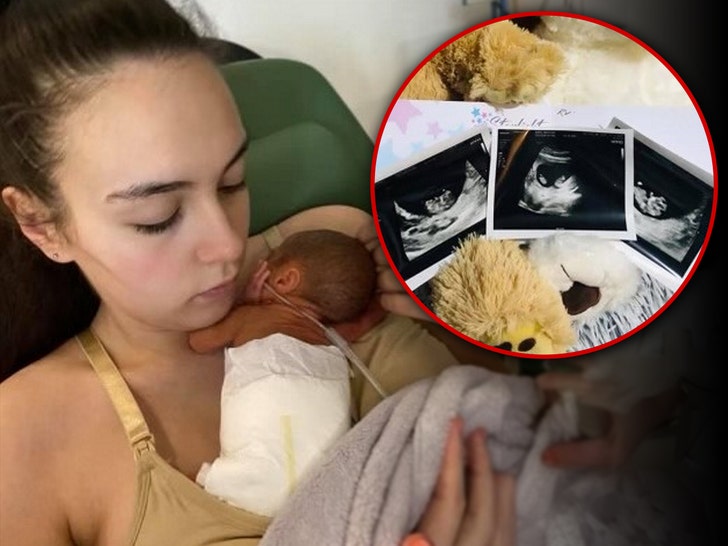 Kayleigh Doyle a UK mom who gave birth to twins