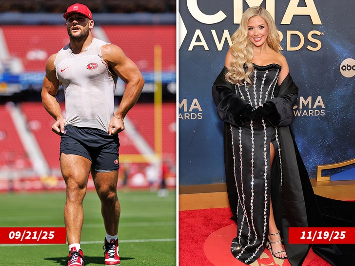 nick bosa and megan maroney getty 2
