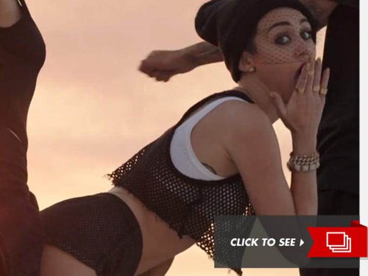 Miley Cyrus twerking in a Michael Jordan outfit for upcoming video