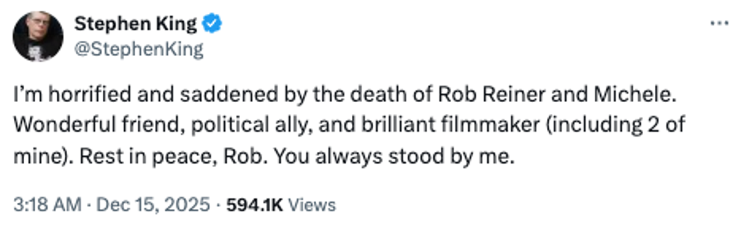 Online Reactions & Tributes to Rob Reiner’s Passing 7