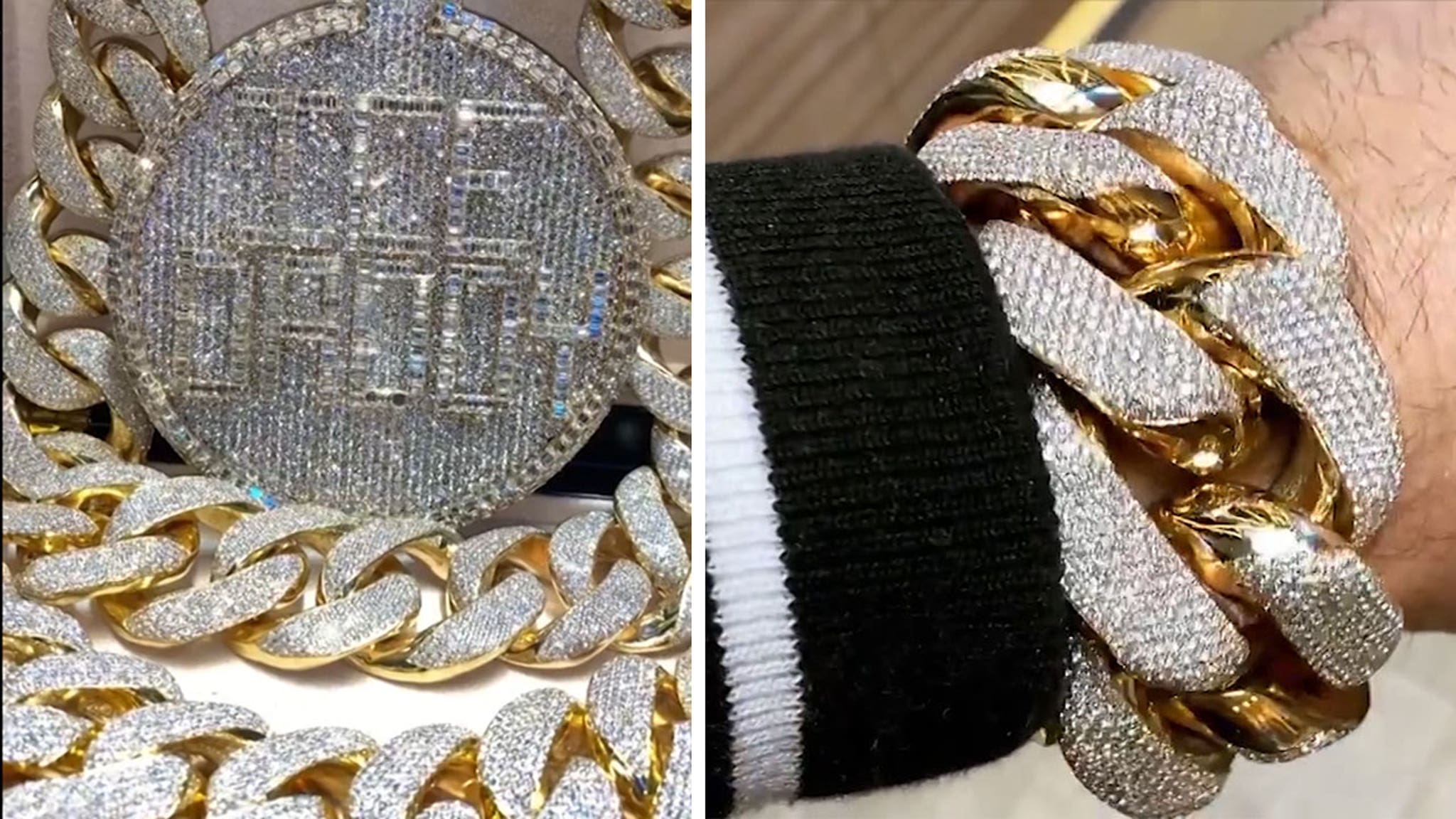 Gucci Mane's Wife Gifts Him 'Biggest' Cuban Link Chain & Pendant Set