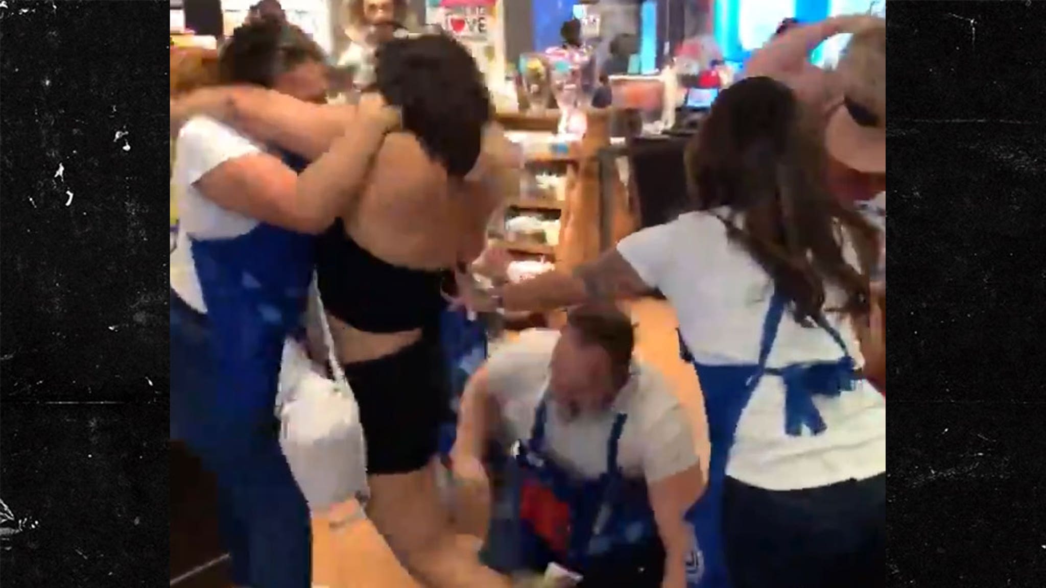 Brawl between bath and body works out between employees and woman