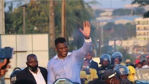 Francis Ngannou Mobbed in Cameroon, Shows Off UFC Belt!