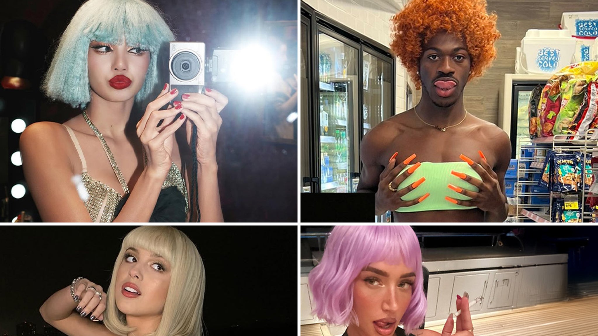 Celebs Wiggin’ Out For International Wig Day