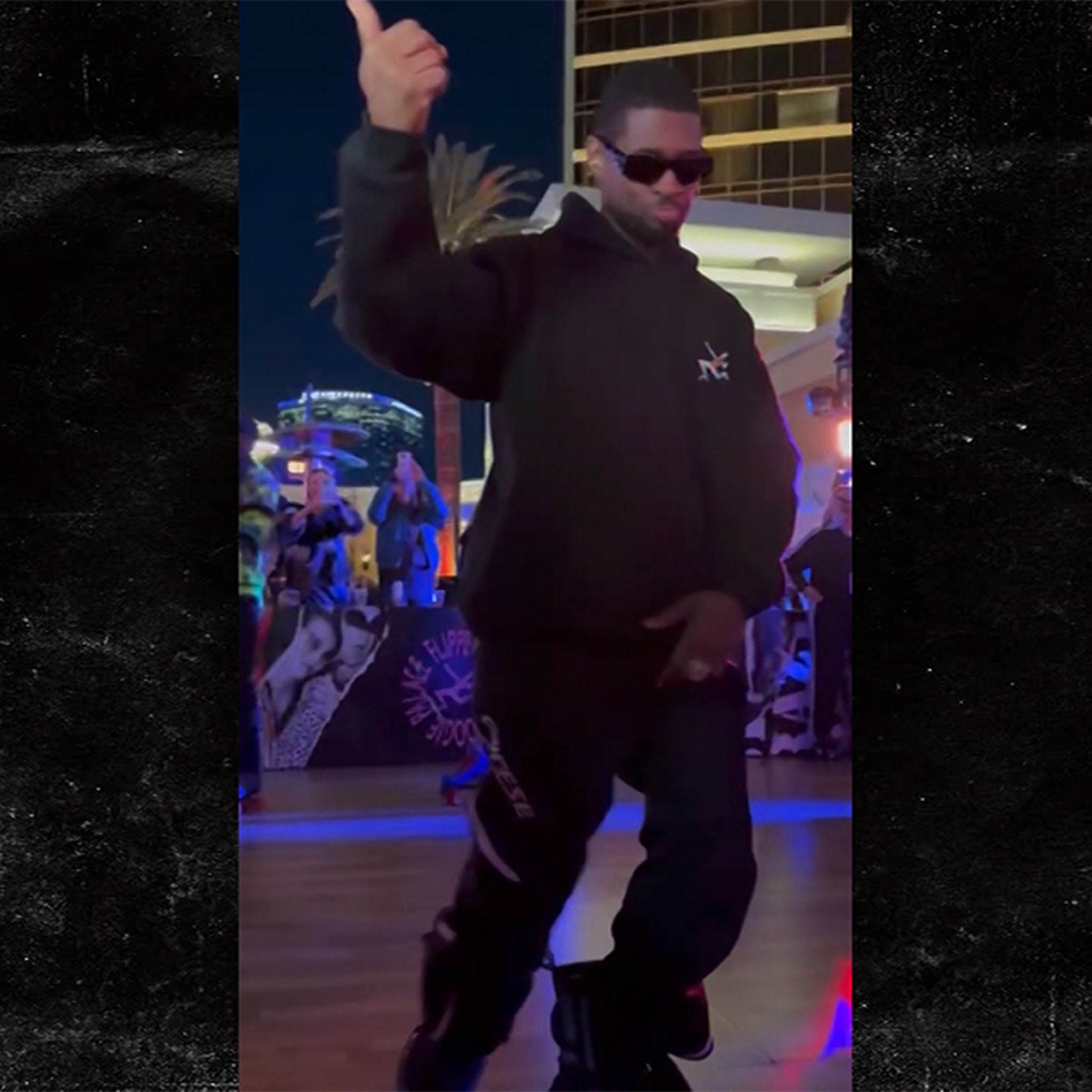 Usher Keeps Roller-Skating at Vegas After-Party Following Halftime Show