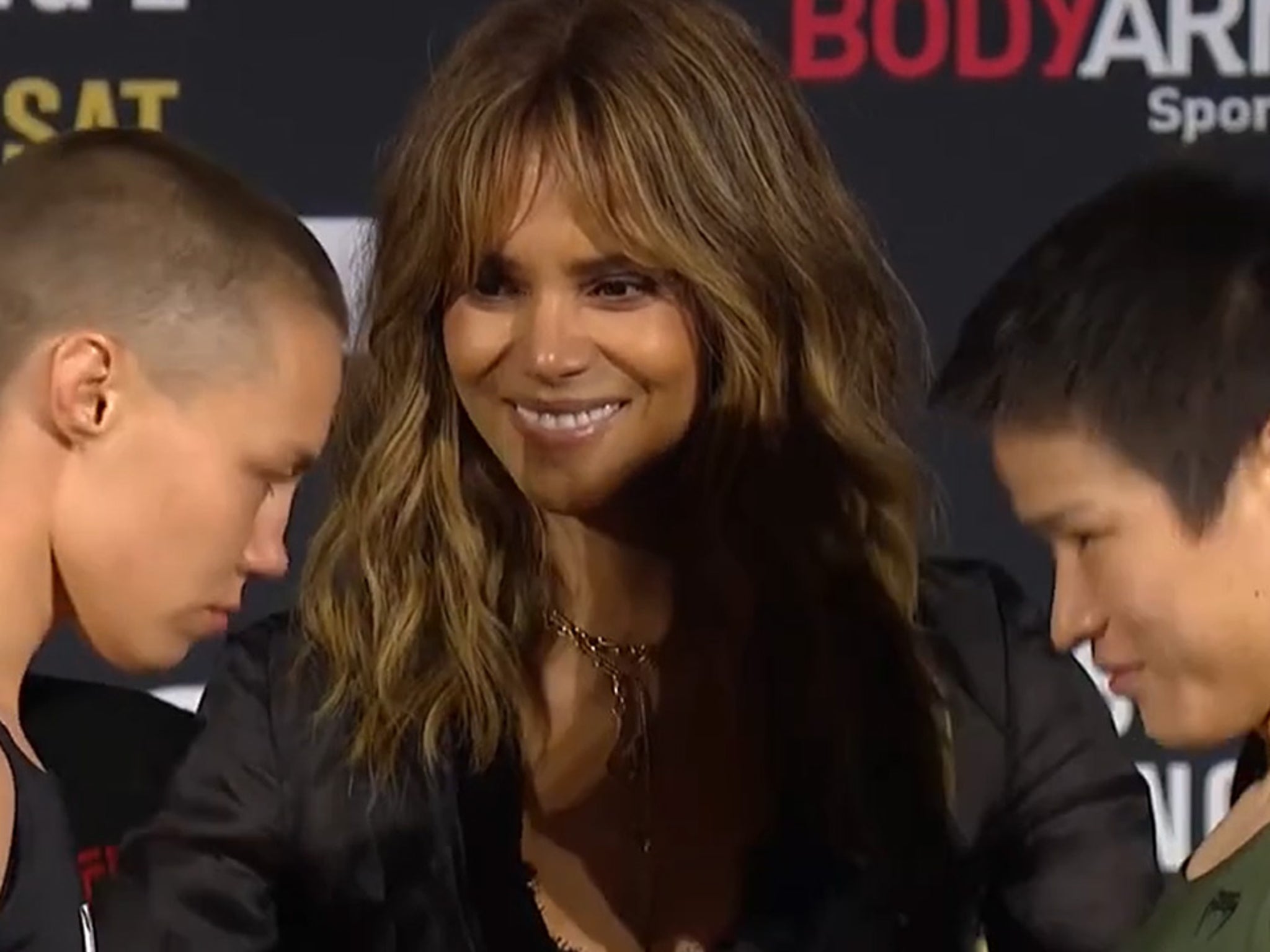 Halle Berry Front And Center At UFC 268 Weigh-In