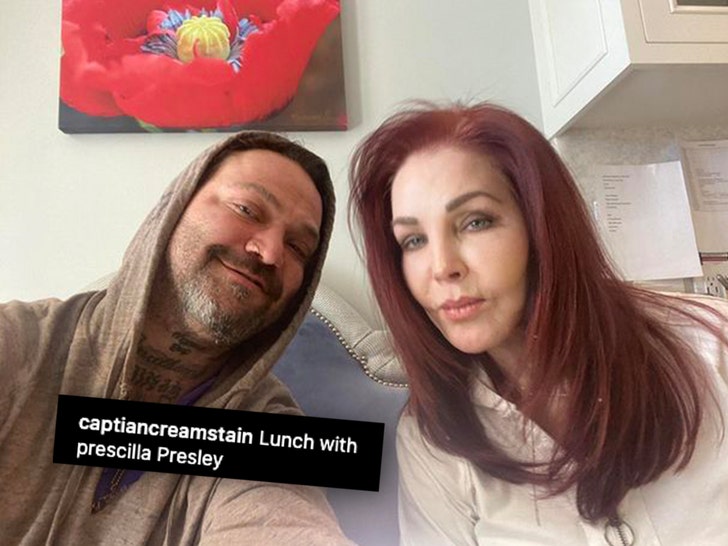 Priscilla Presley Hangs Out with Bam Margera