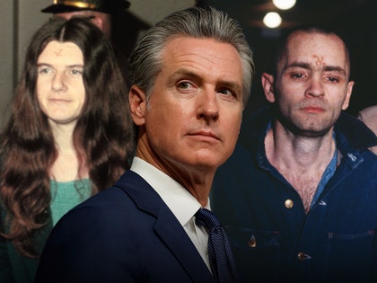 gavin newsom charles manson and Patricia Krenwinkel getty 1