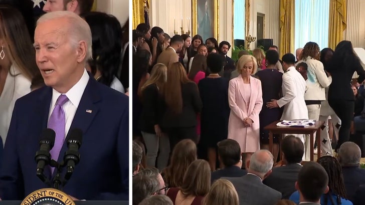 LSU's Sa'Myah Smith Passes Out During President Biden's Speech At White House