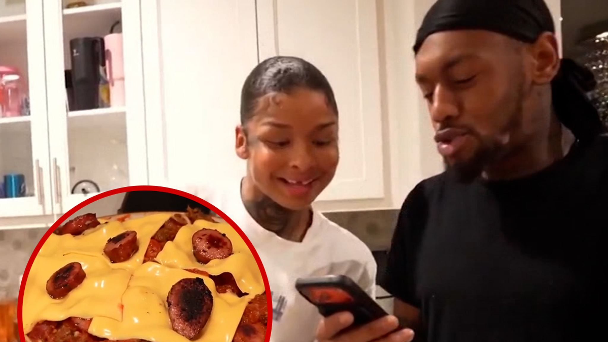 Chrisean Rock Makes Blueface's Friends Nasty-Looking Spaghetti, They Order Pizza