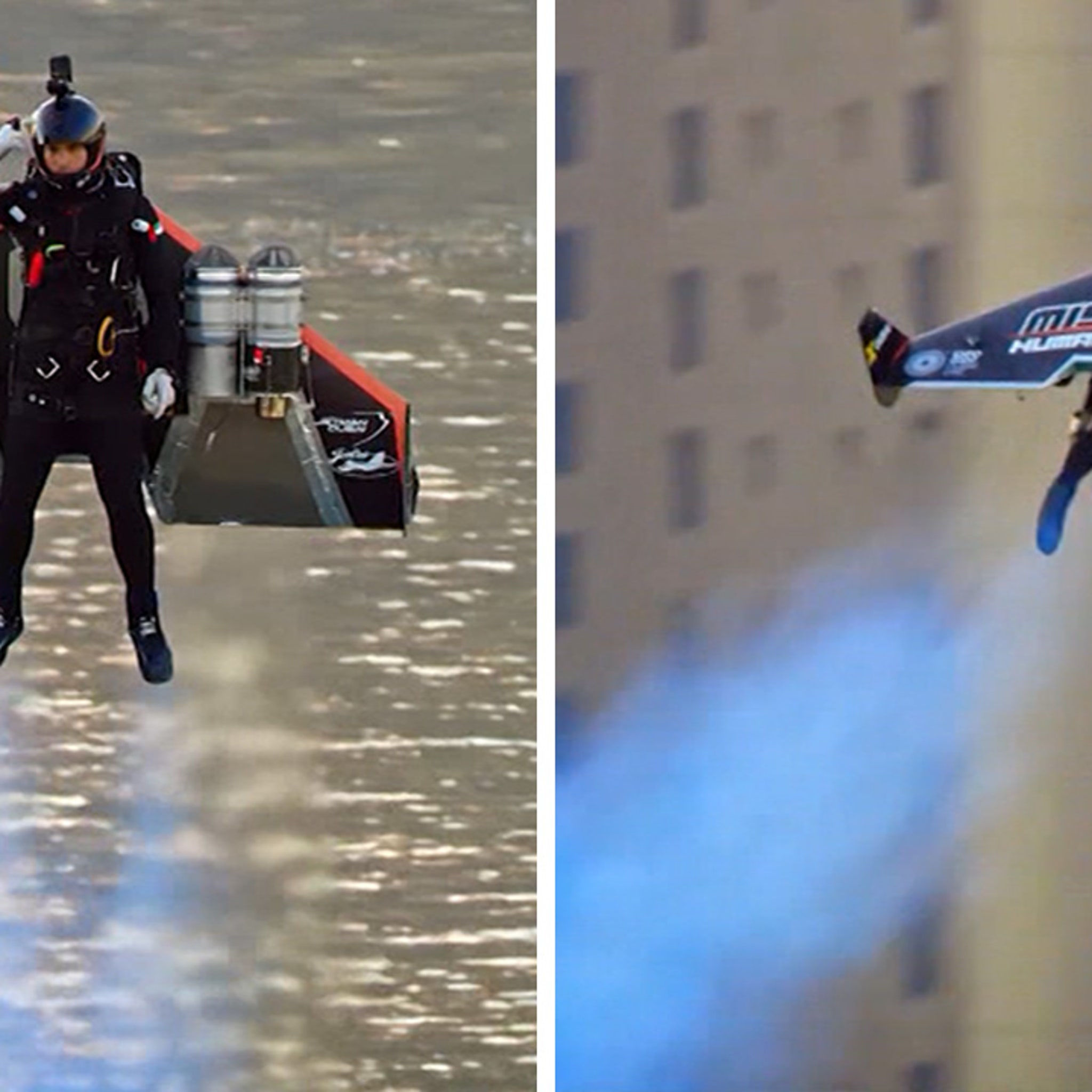 Watch Video of 2 Guys With Jetpacks Fly Around Airplane in Dubai