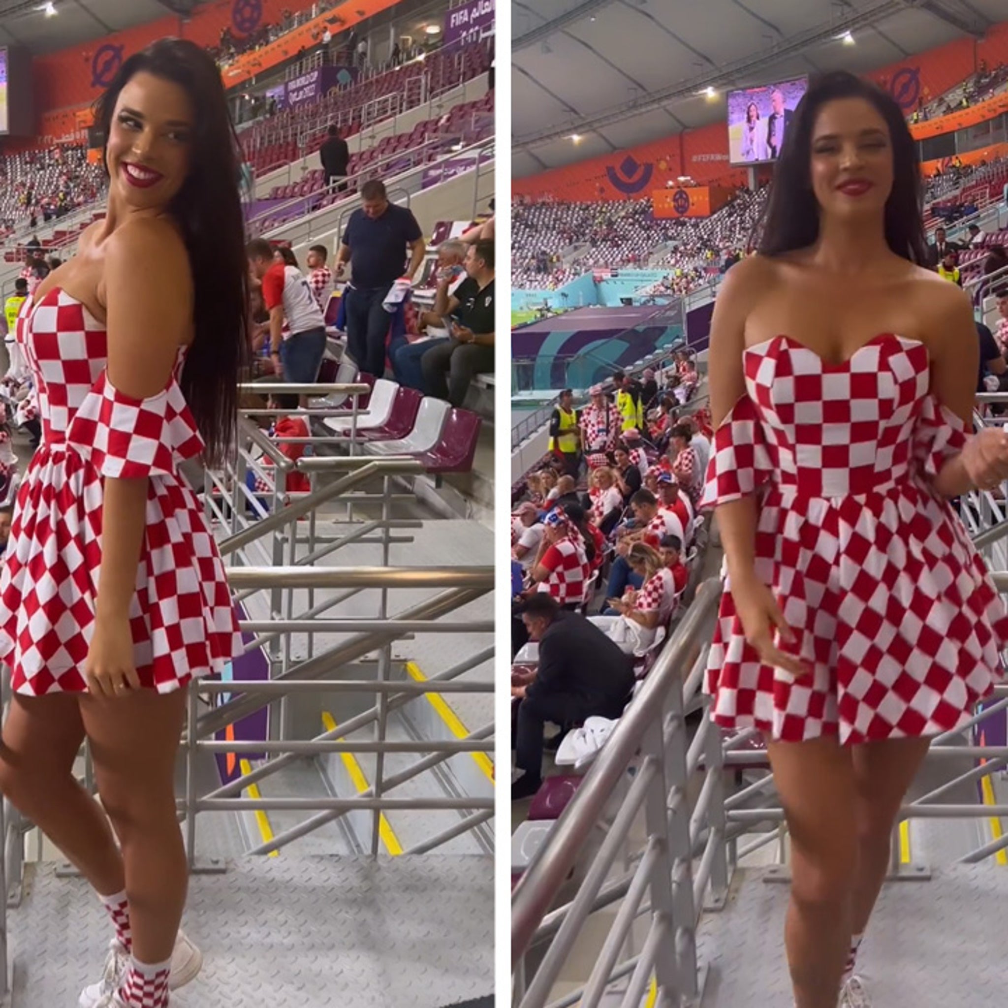 World Cup's 'hottest fan' ready to cheer on Croatia in mini dress despite ' modesty' warning by Qatar