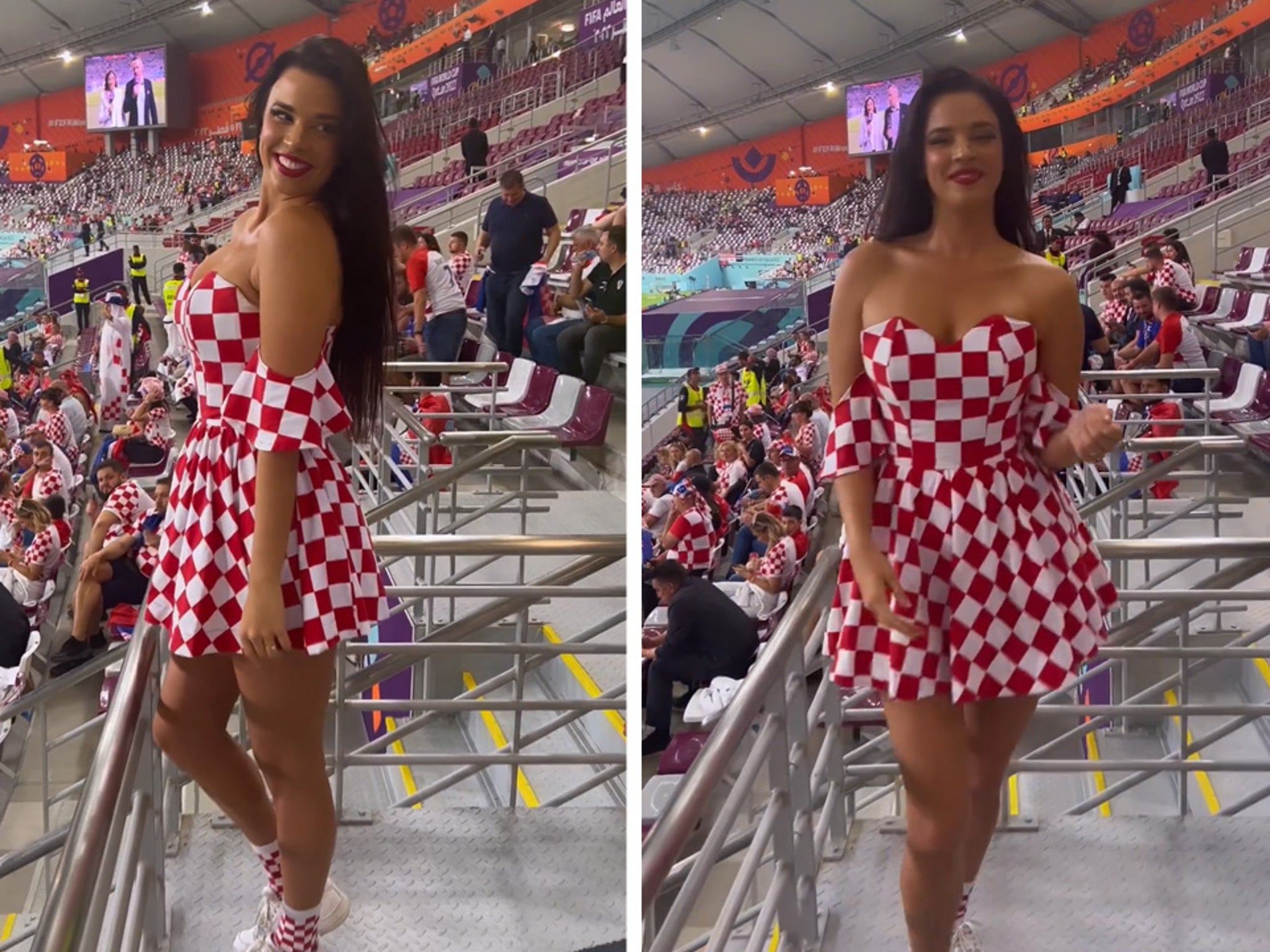 World Cup's 'sexiest fan' turns heads again in daring outfit at