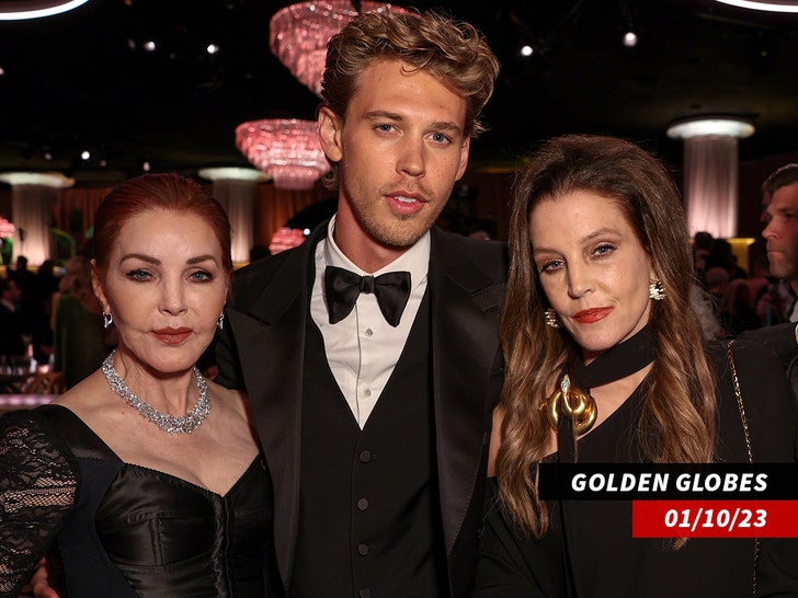 Priscilla Presley, Austin Butler e Lisa Marie Presley