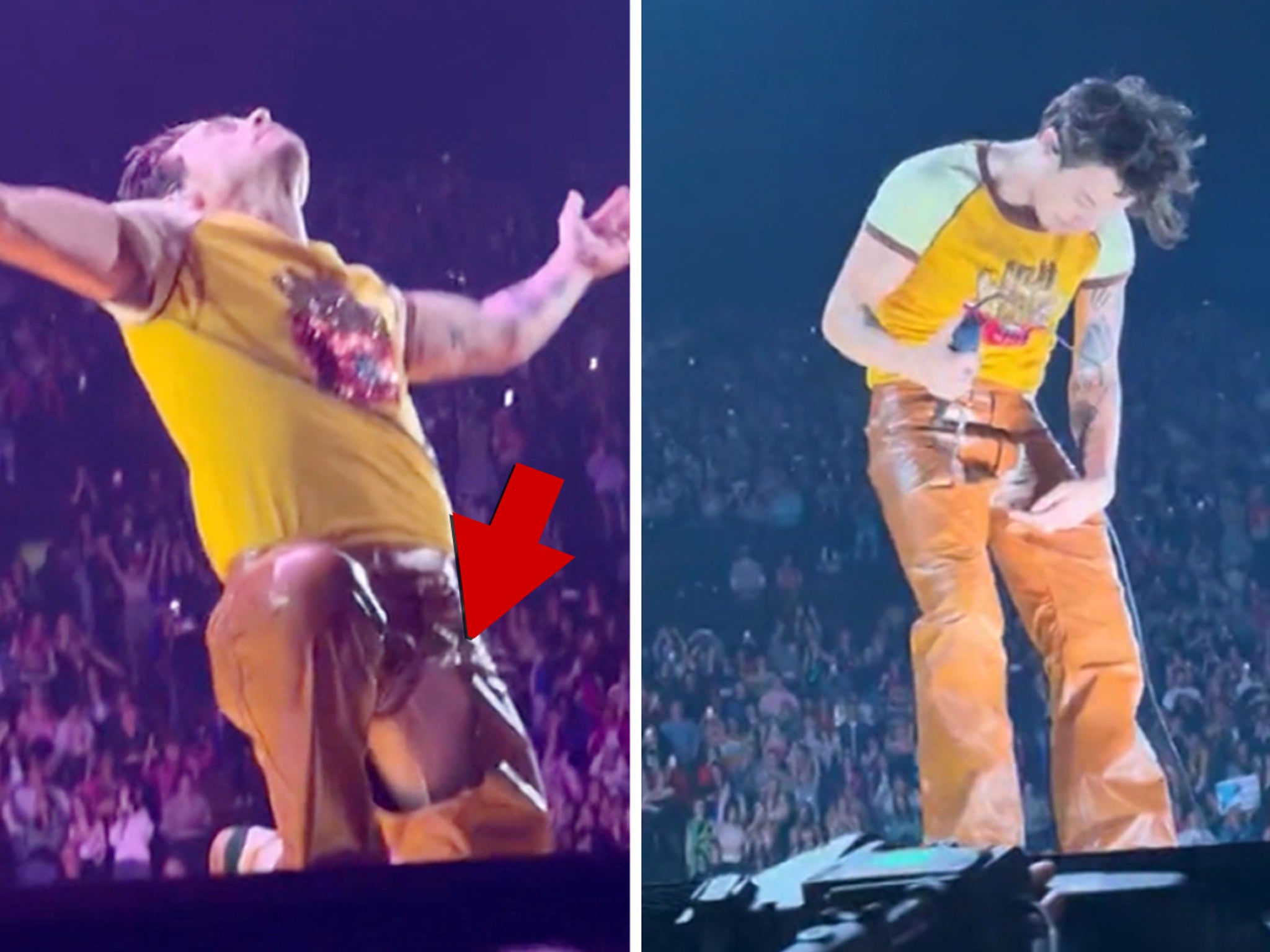 Harry Styles Rips Pants While Performing in Front of His Celeb Crush