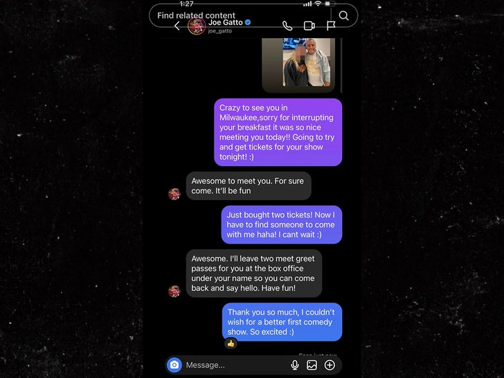 joe gatto alleged texts tiktok sub