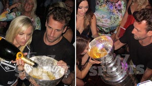 L.A. Kings Stars -- BOOZIN' FROM STANLEY CUP ... During Vegas Rager!
