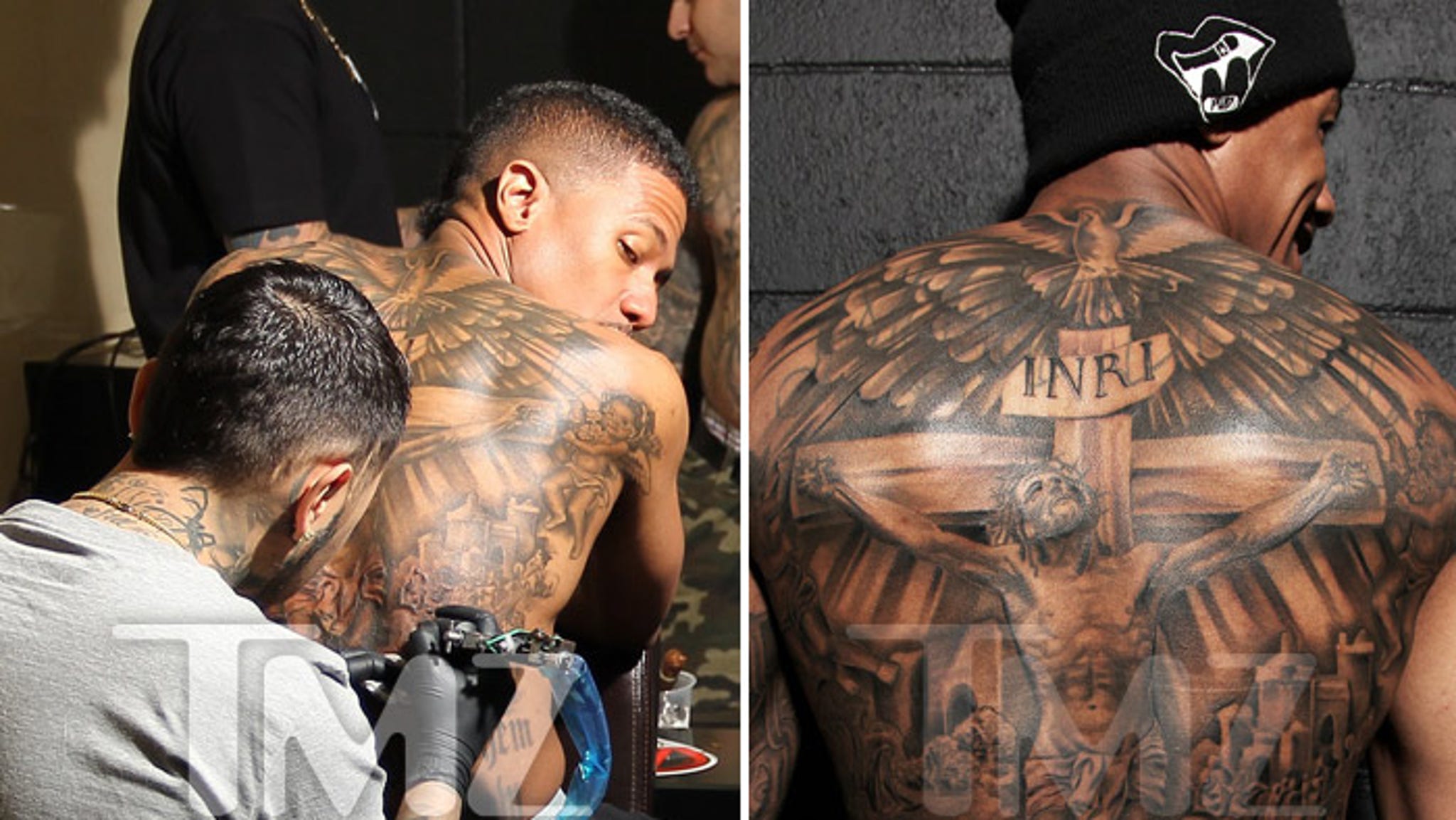 Nick Cannon -- Wild 'N Out with New MASSIVE Back Tattoo (PHOTOS) .