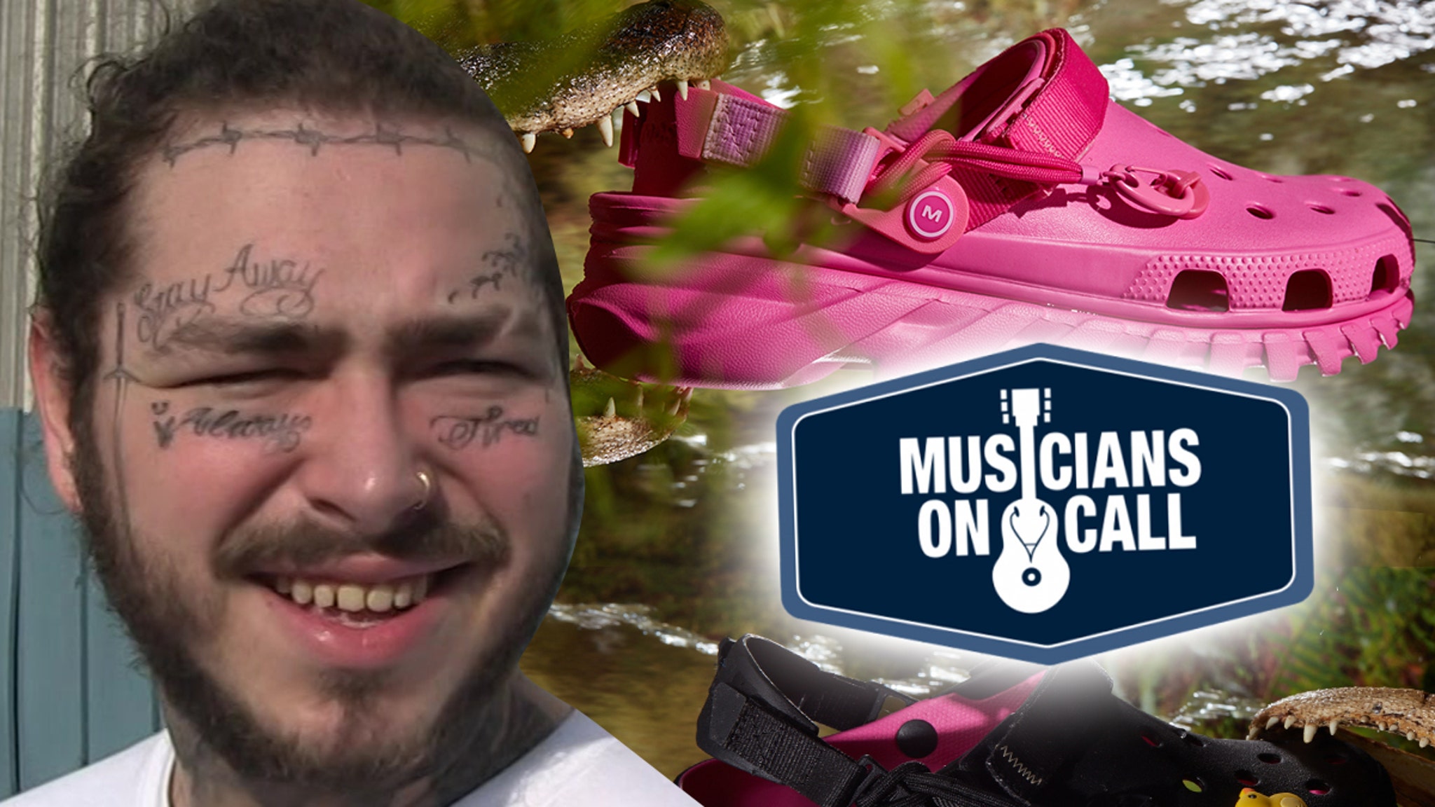 Post Malone helps donate new personalized line of Crocs to hospital employees