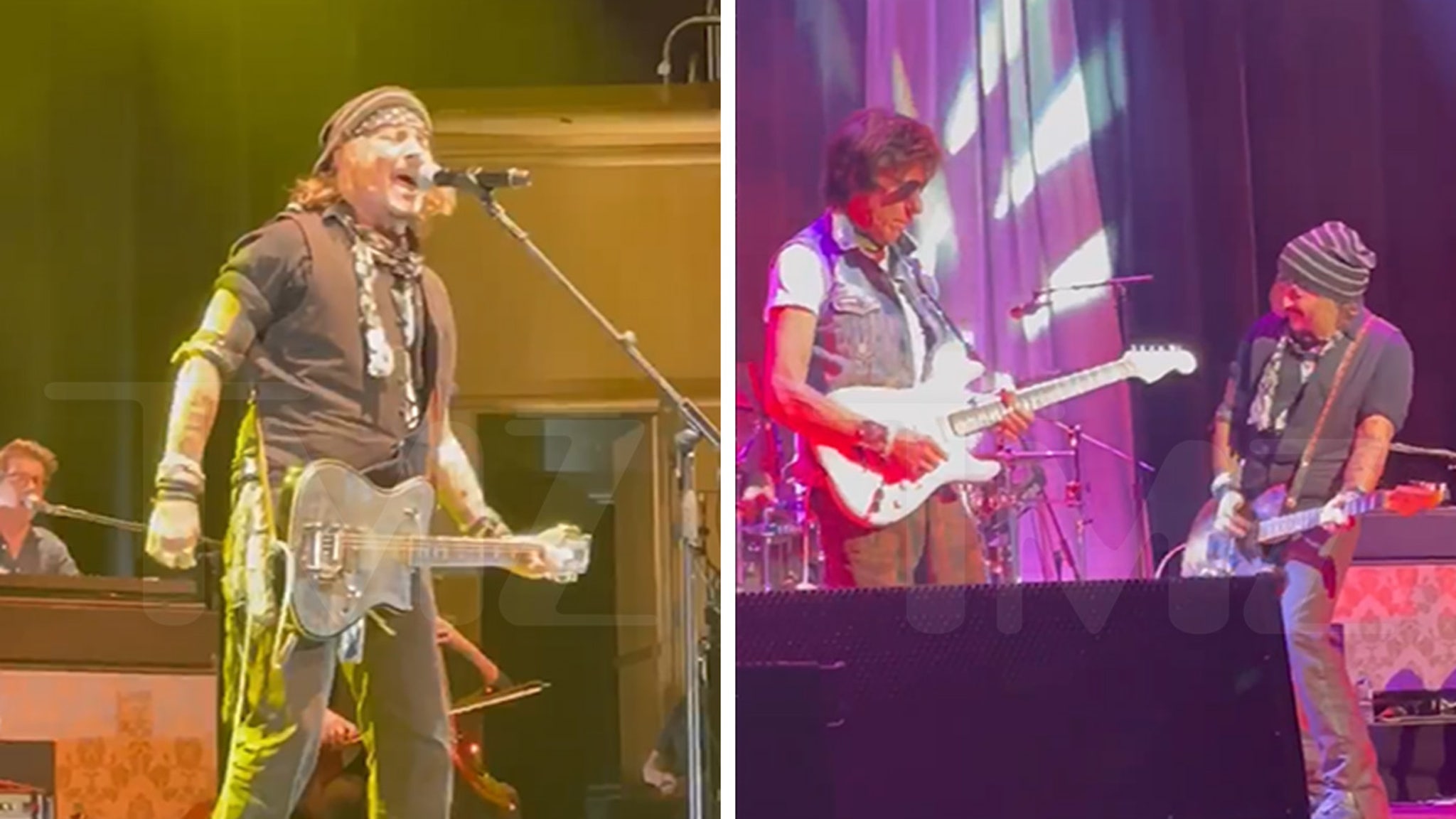 Johnny Depp Back in Concert As Crowd Screams, 'Innocent!' thumbnail