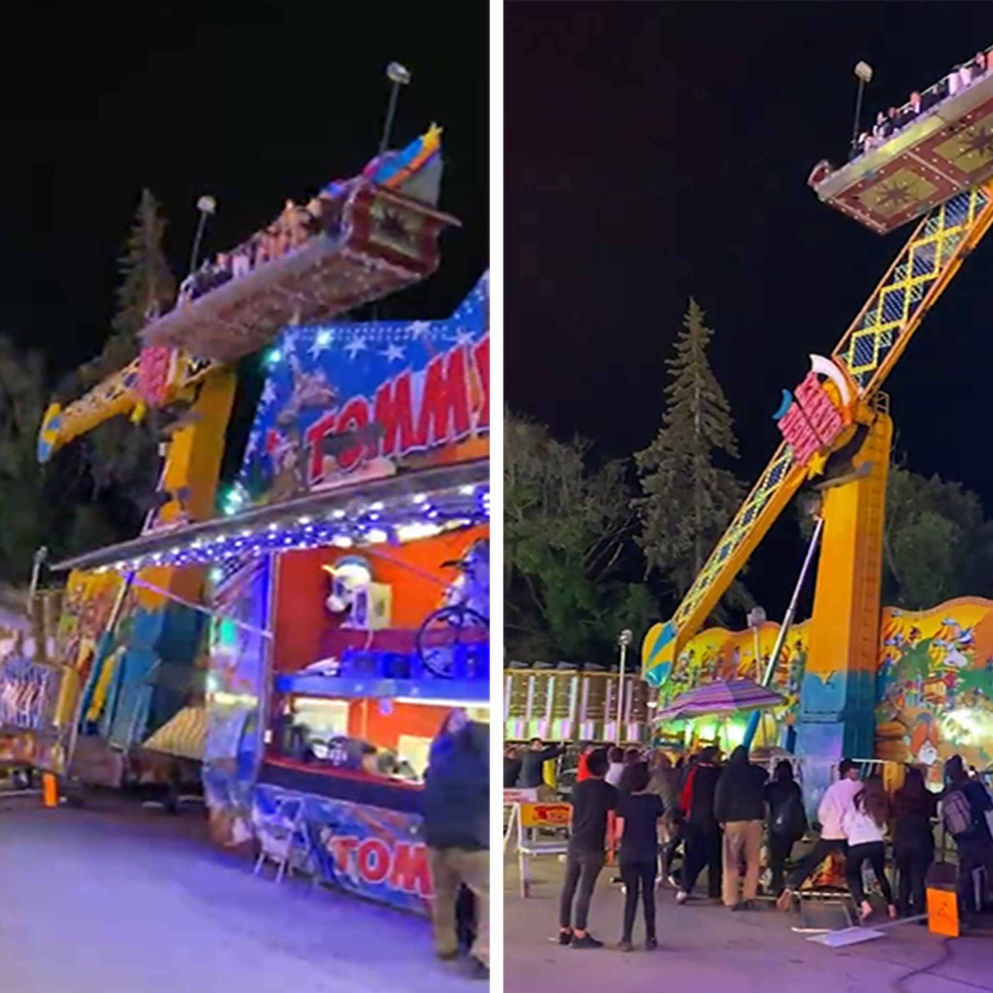 Fairgoers Stop Out Of Control Carnival Ride From Toppling Over