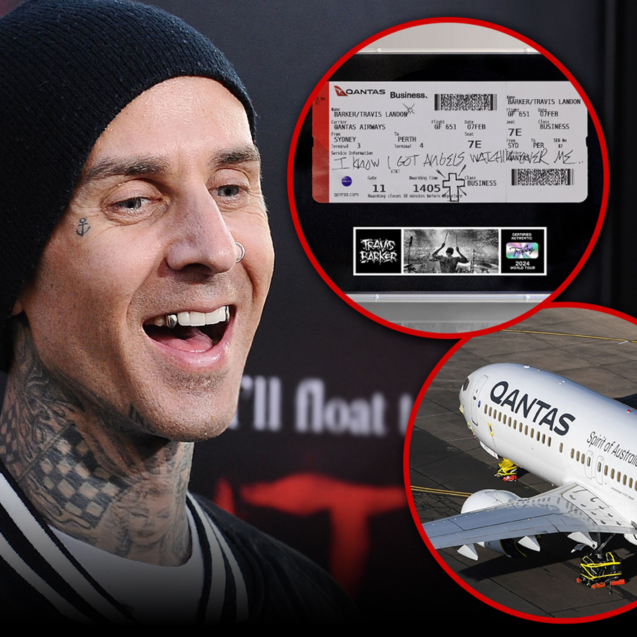 Travis Barker Selling His Boarding Pass for Charity, Historic Significance, image size:2048x2048