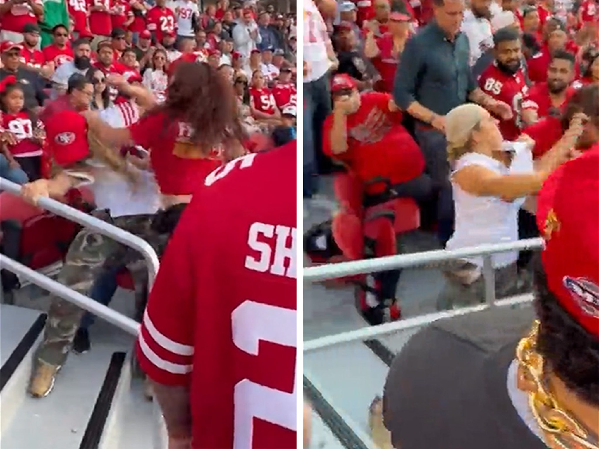 San Francisco 49ers Fan Pulls Woman's Hair In Crazy Brawl At