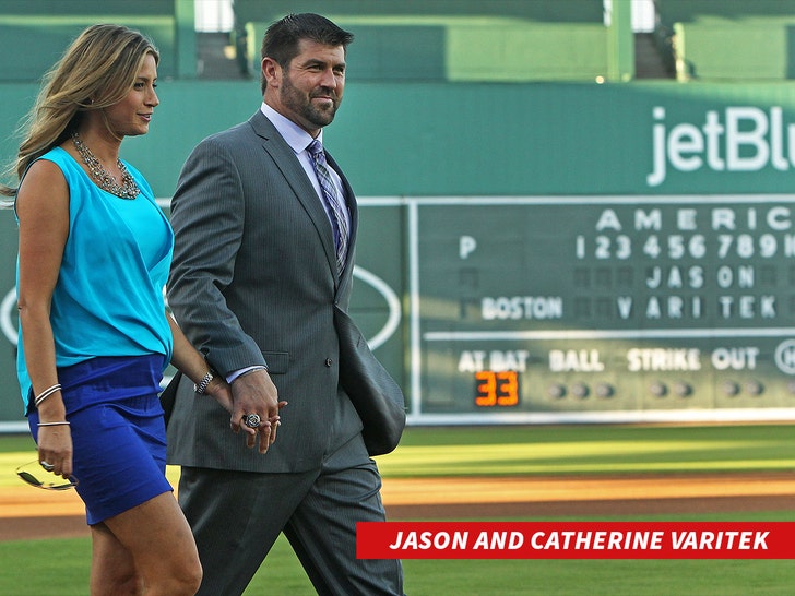 Jason And Catherine Varitek getty 1