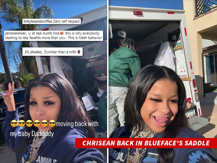 chrisean rock instagram moving back into blueface house insta