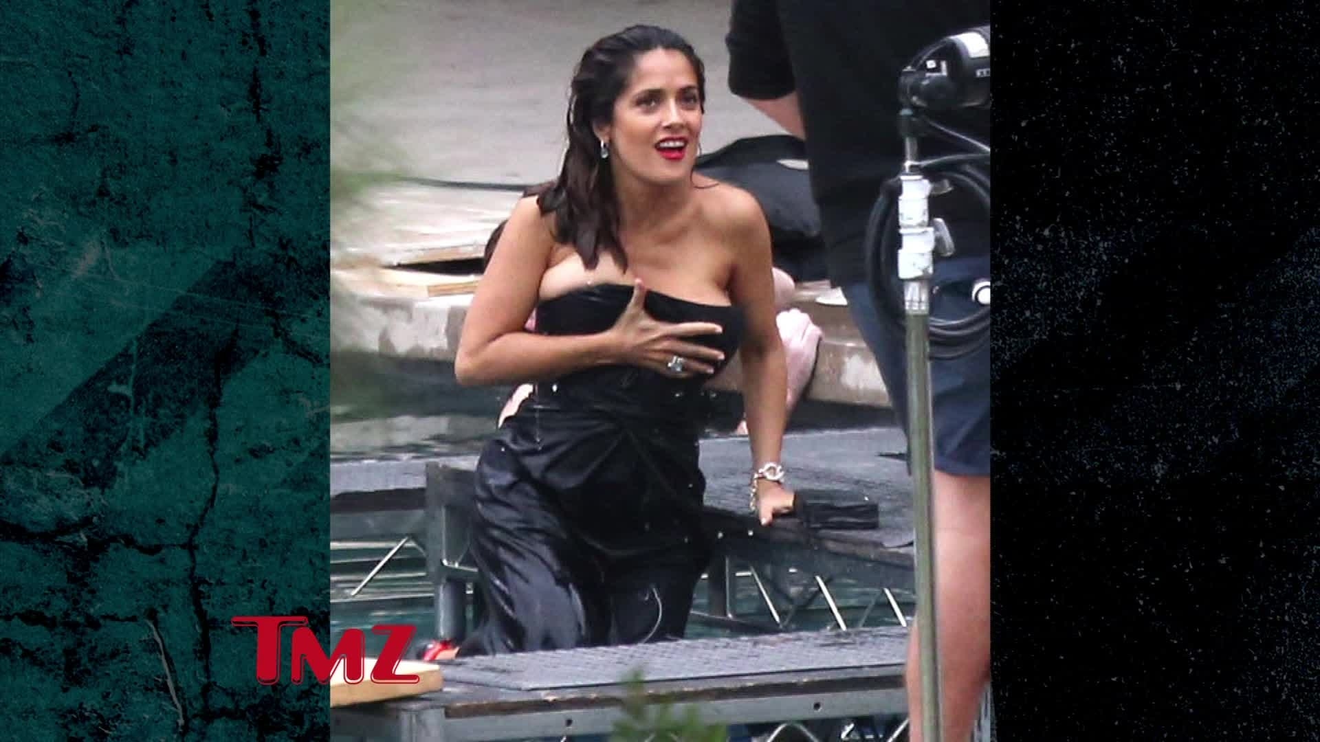 Salma Hayek And Her Runaway Boobs!