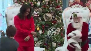 Michelle Obama Does Fortnite Dance with Santa Claus at Awesome Children's Event
