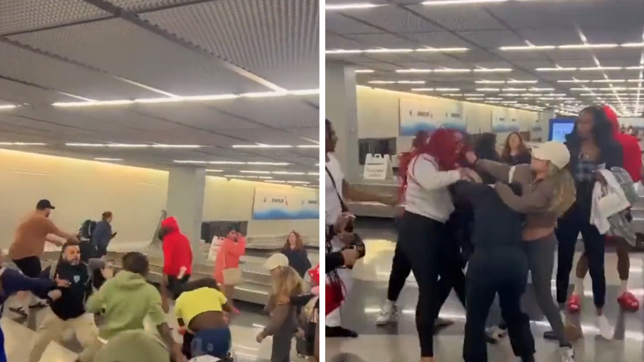 Новое видео показывает дикую драку в аэропорту О'Хара, двое арестованы