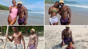 Kevin And Eniko Hart's Family Beach Day