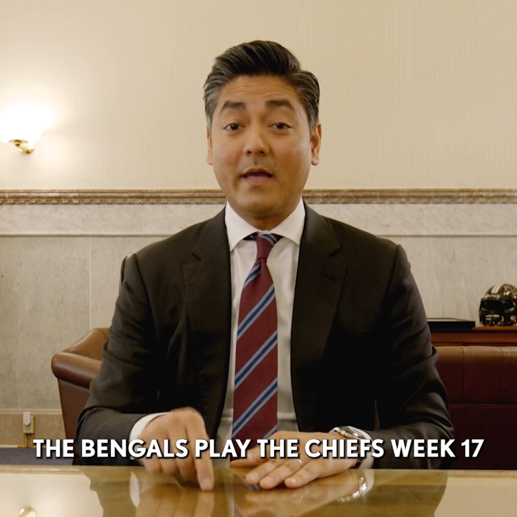 Bengals-Chiefs Week 17 game announced by viral Cincinnati mayor in