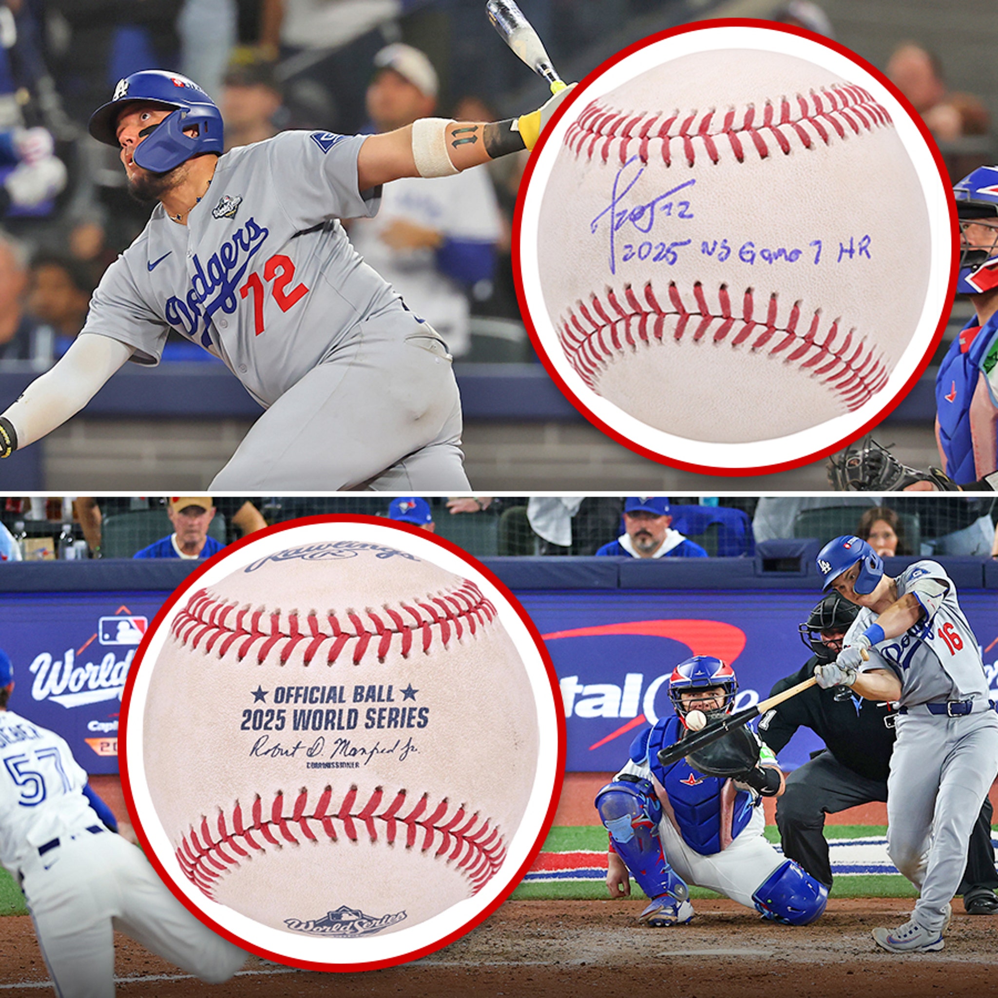 Dodgers Heroes Rojas, Will Smith World Series Home Run Balls On