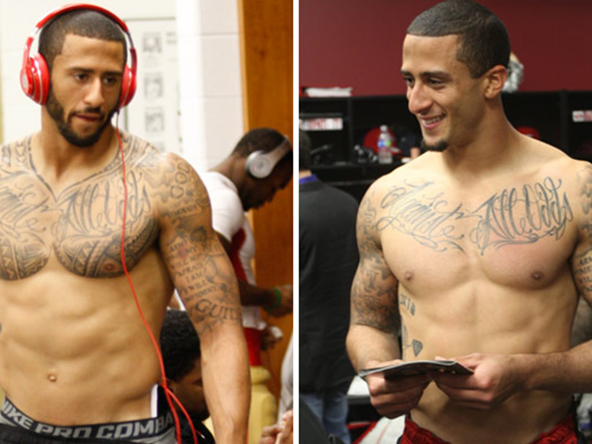 See Shirtless Colin Kaepernick Before Hes Benched