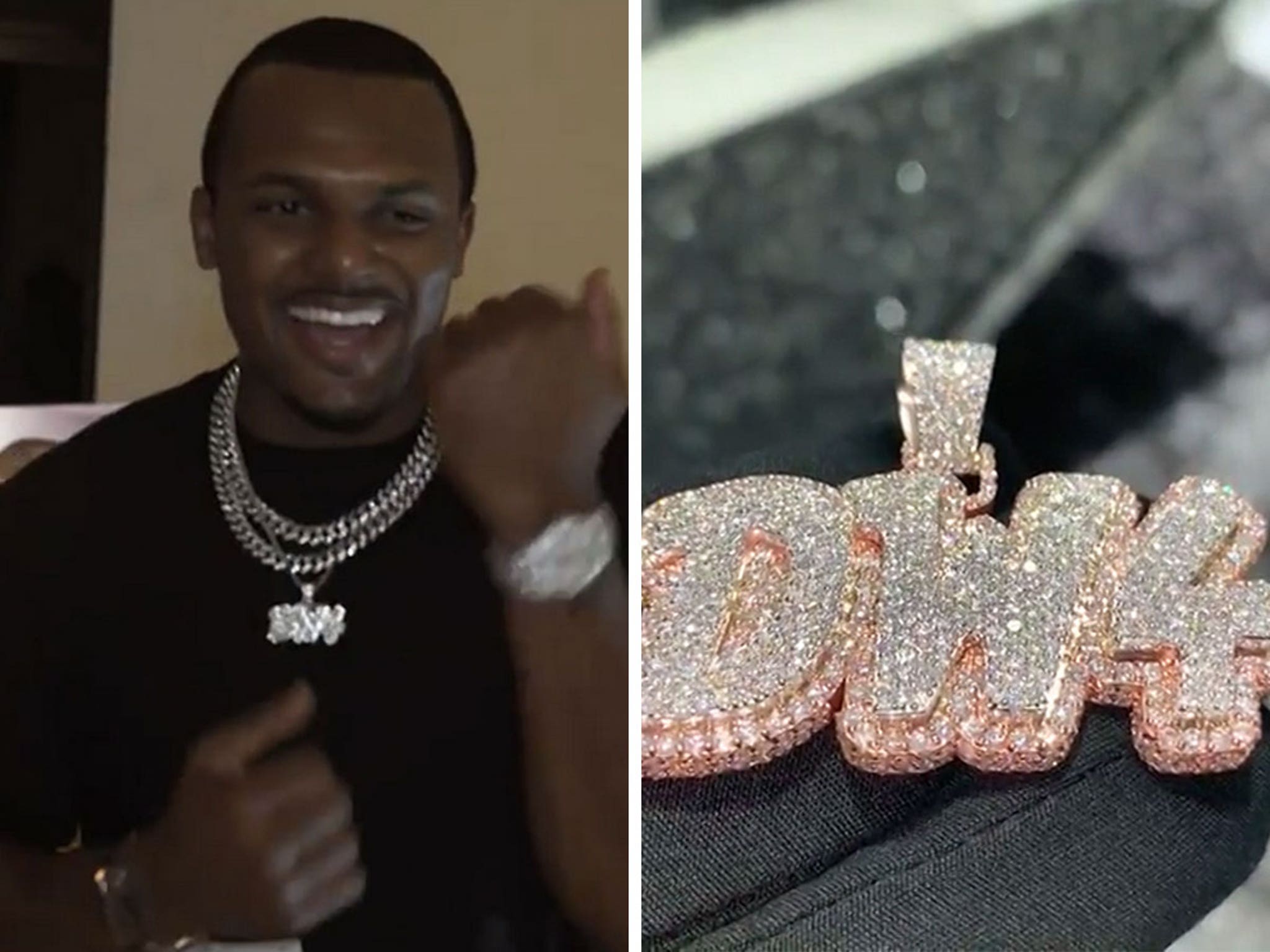 UpscaleHype - Deshaun Watson wears a Palm Angels Jacket and Louis