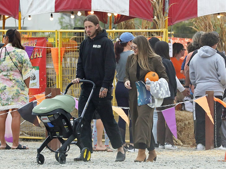 Frances Bean Cobain and Riley Hawk Take Newborn Son to Pumpkin Patch