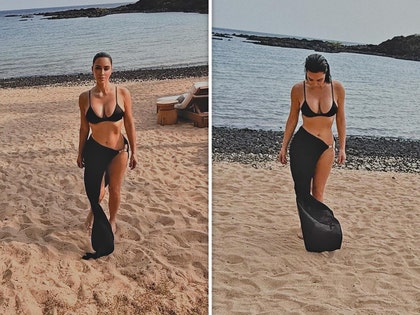 kim kardashian at the beach insta 5