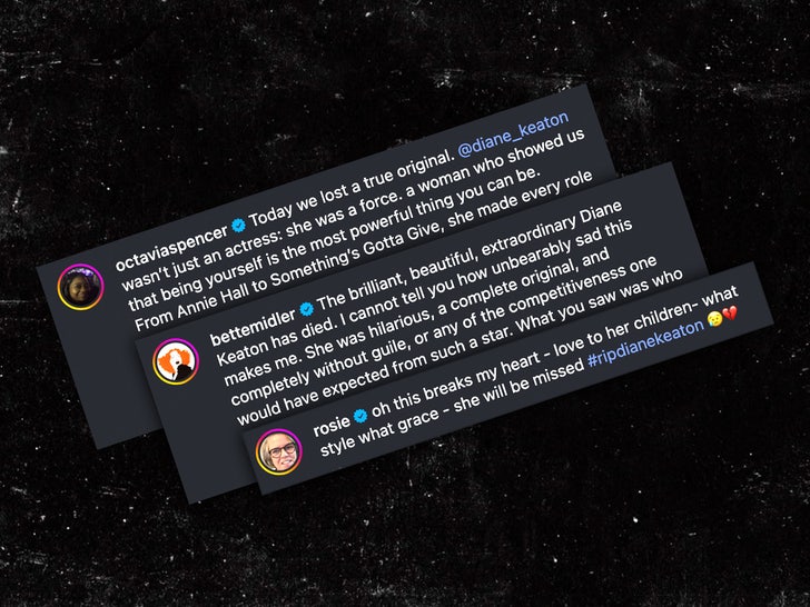 Tributes to Diane Keaton on Social Media