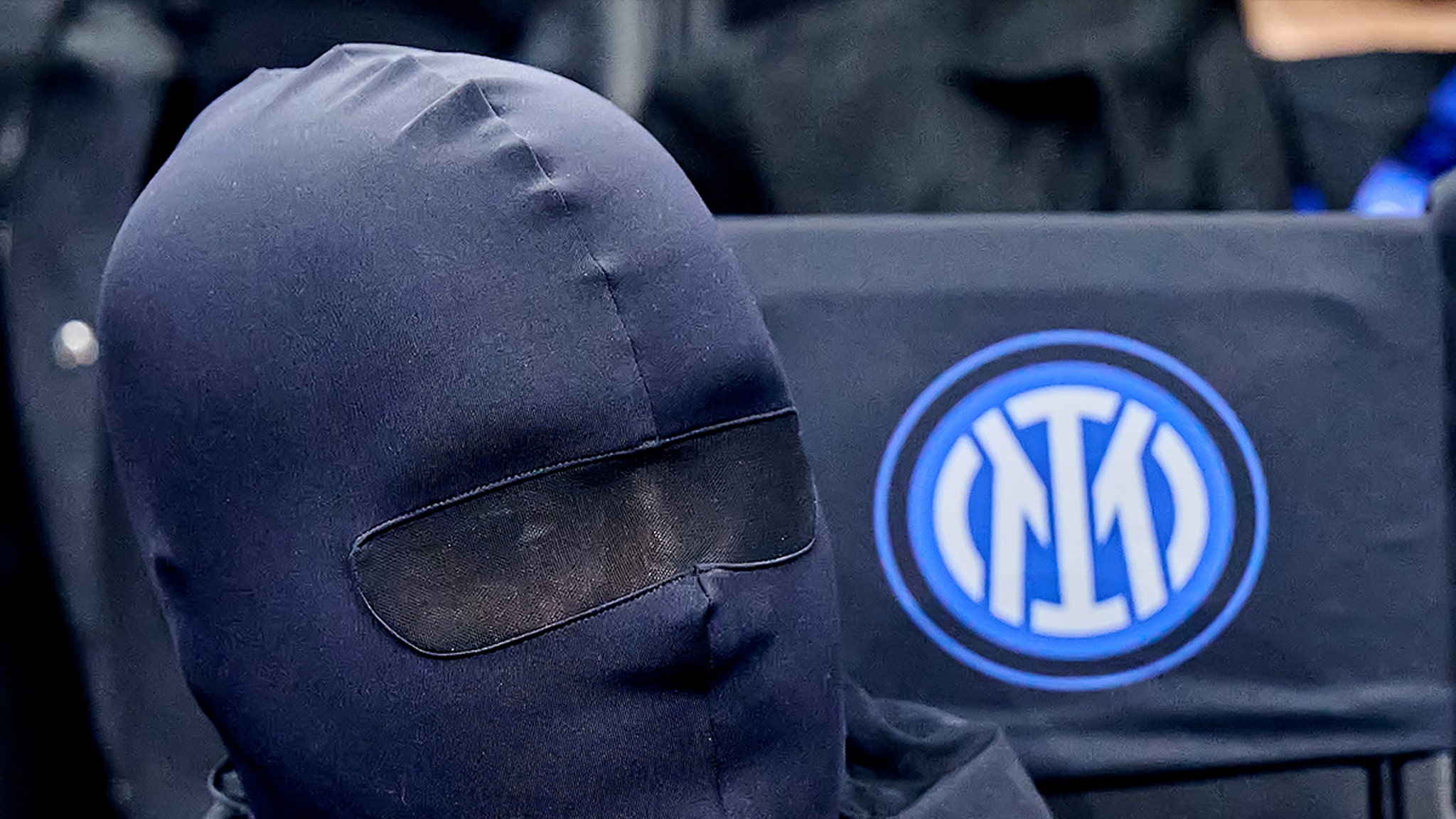 Kanye West Continues Face Mask Obsession at Soccer Game in Milan