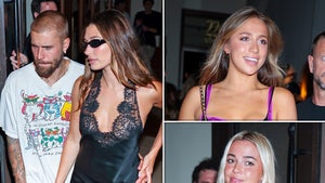 justin hailey bieber tate mcrae livvy dunne launch getty