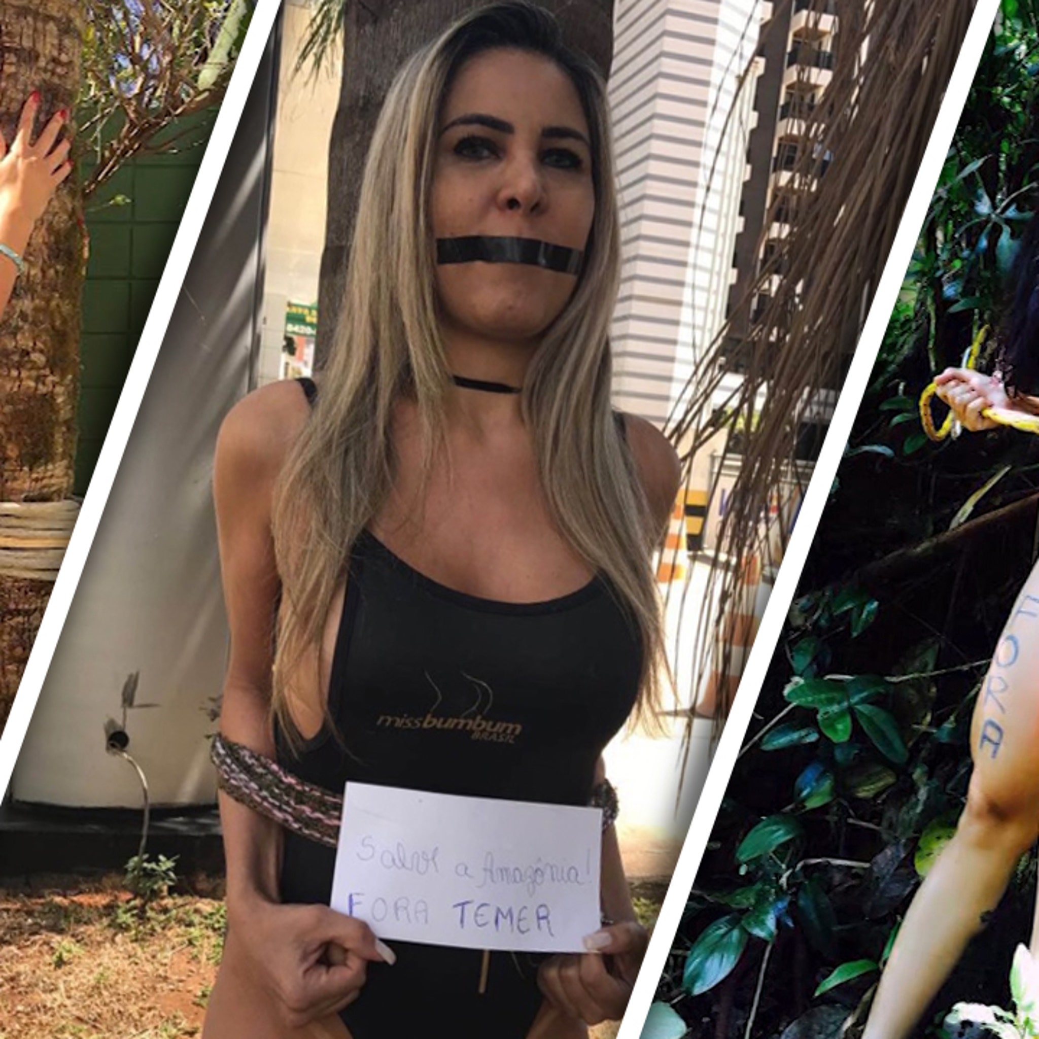 Miss BumBum Brazil Contestants Get Tied To A Tree...For A Good Cause