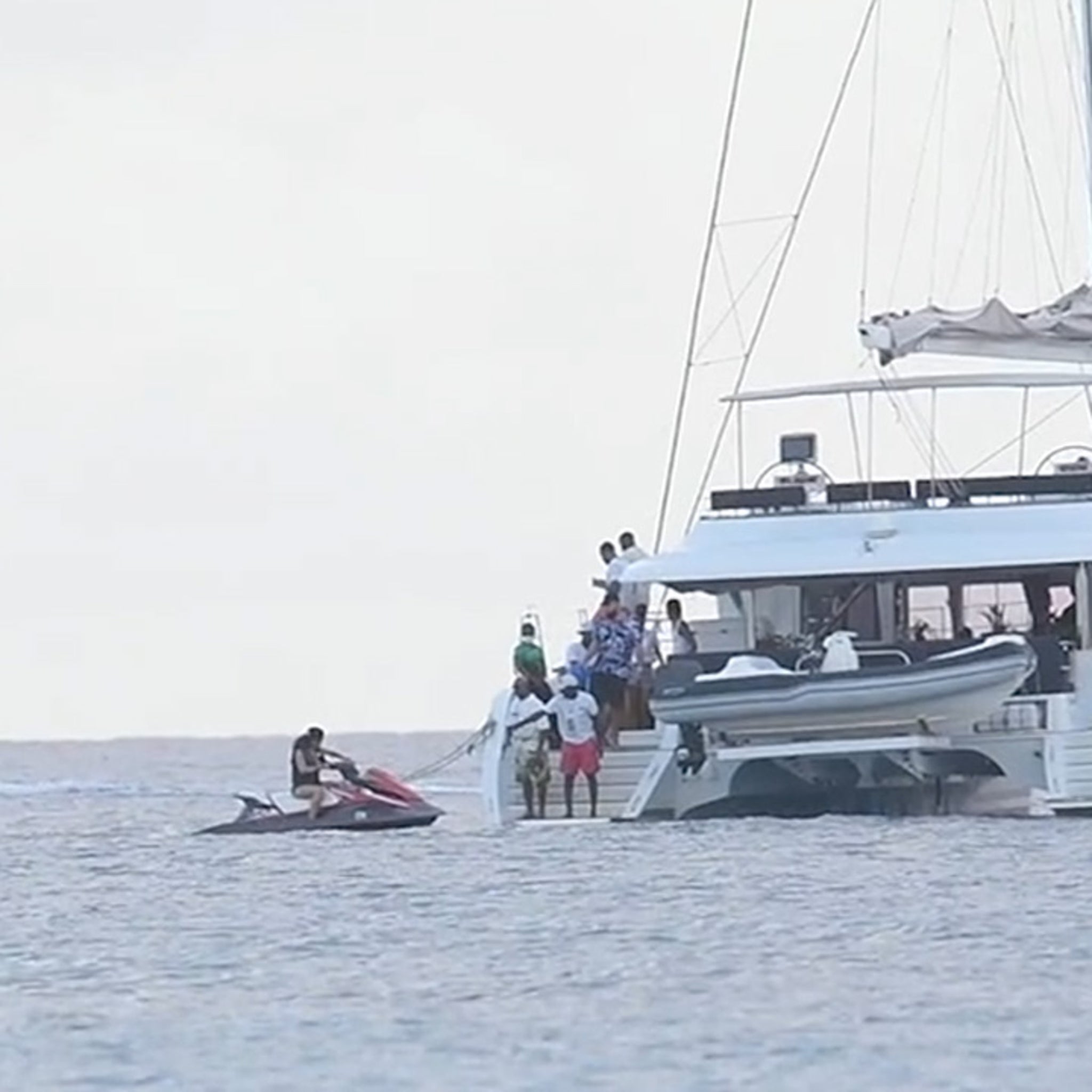 Rihanna And A Ap Rocky Jet Ski Pda In Barbados