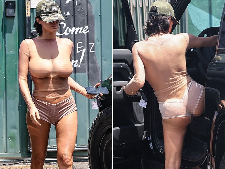 Kanye's Wife Bianca Censori Wears Completely See-Through Top