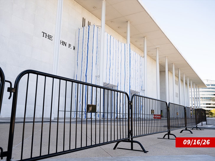 John F Kennedy Center for the Performing Arts gates around getty 1
